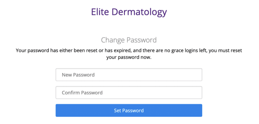 change password screen